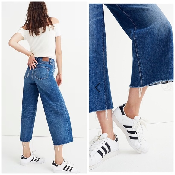 MADEWELL Wide Leg Crop High Rise Jeans in Frida Wash Size 24 Style G1612 - Picture 9 of 9